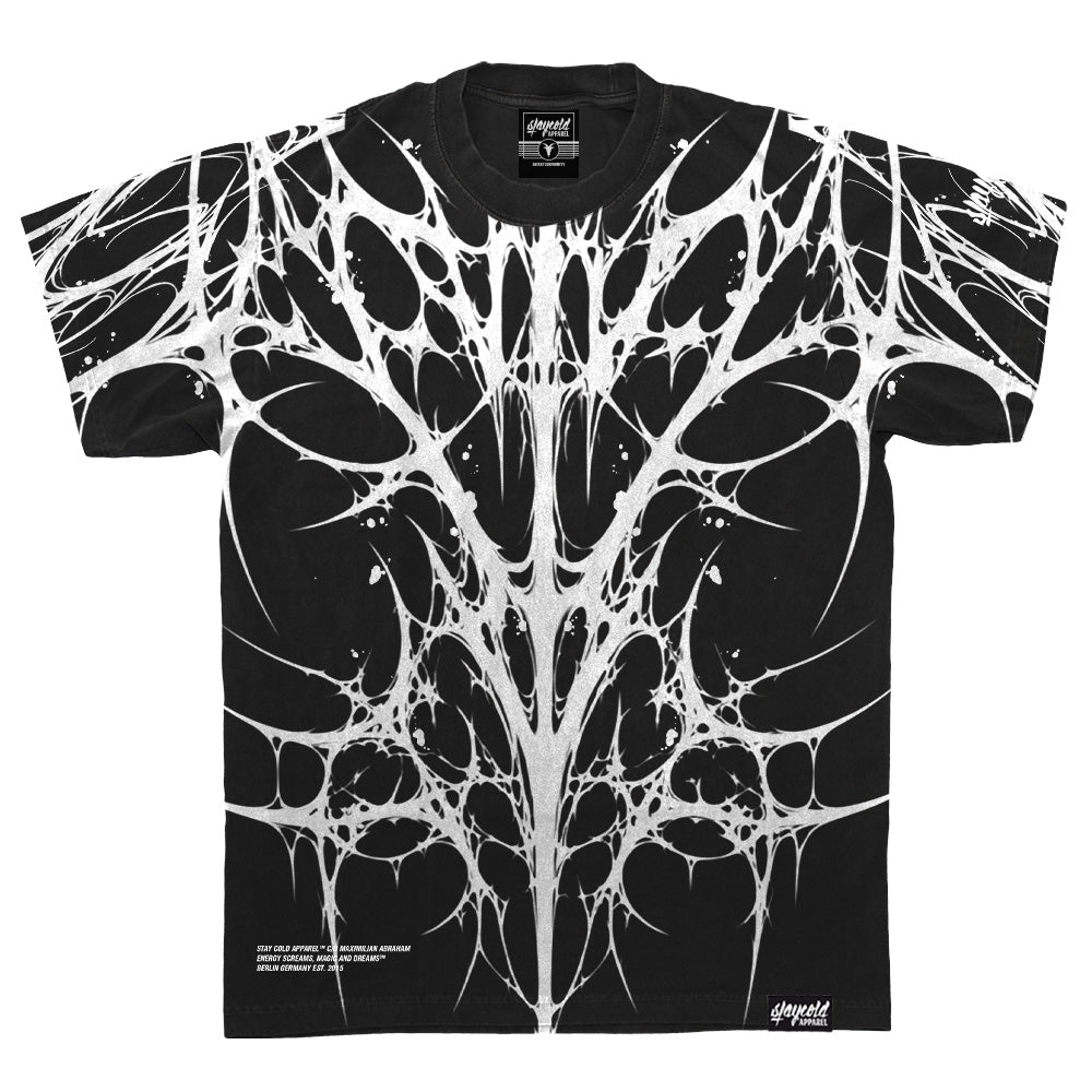 Ripcage (Black) - Heavy Oversized T-Shirt (250GSM)