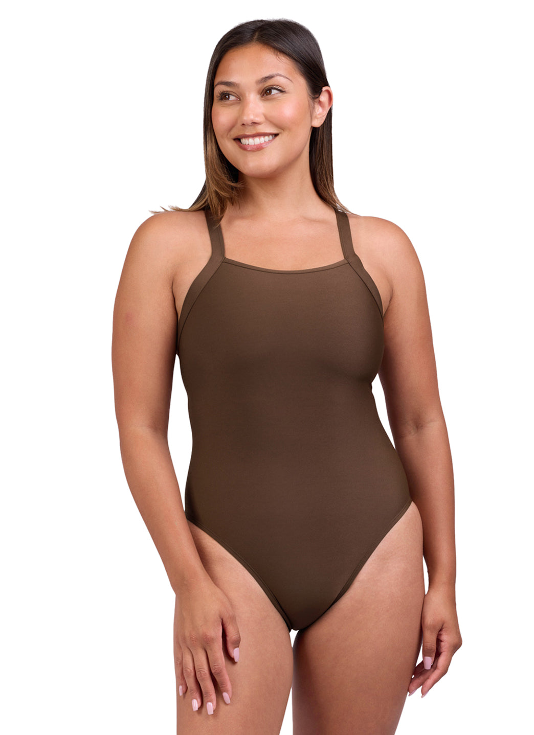 JOLYN Women's Caroline Solid One Piece Swimsuit