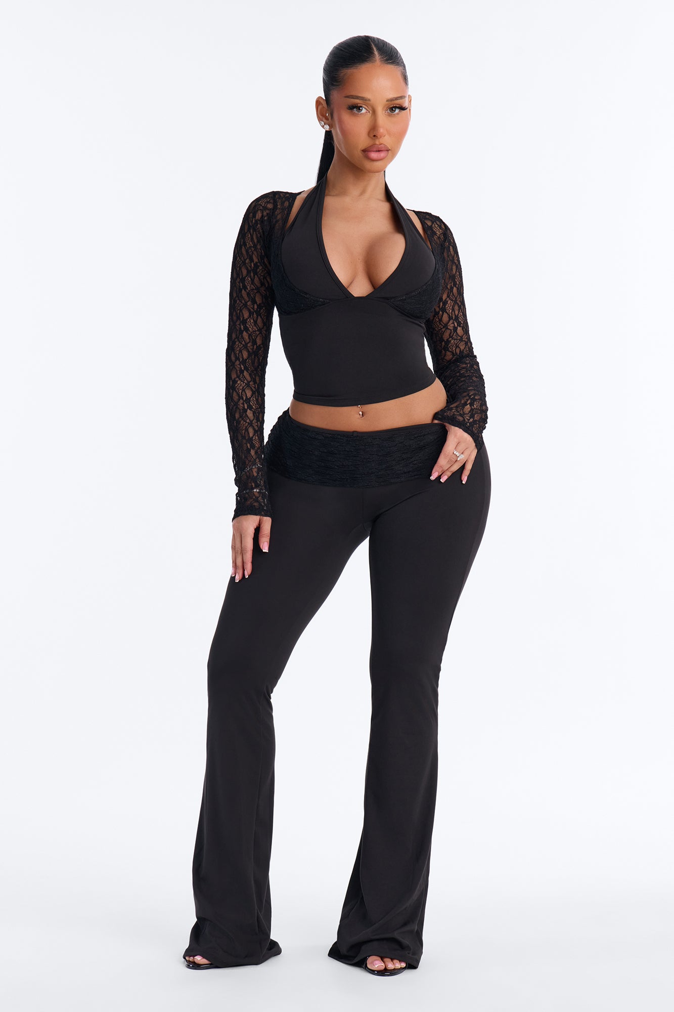 Own The Night Pant Set - Black
