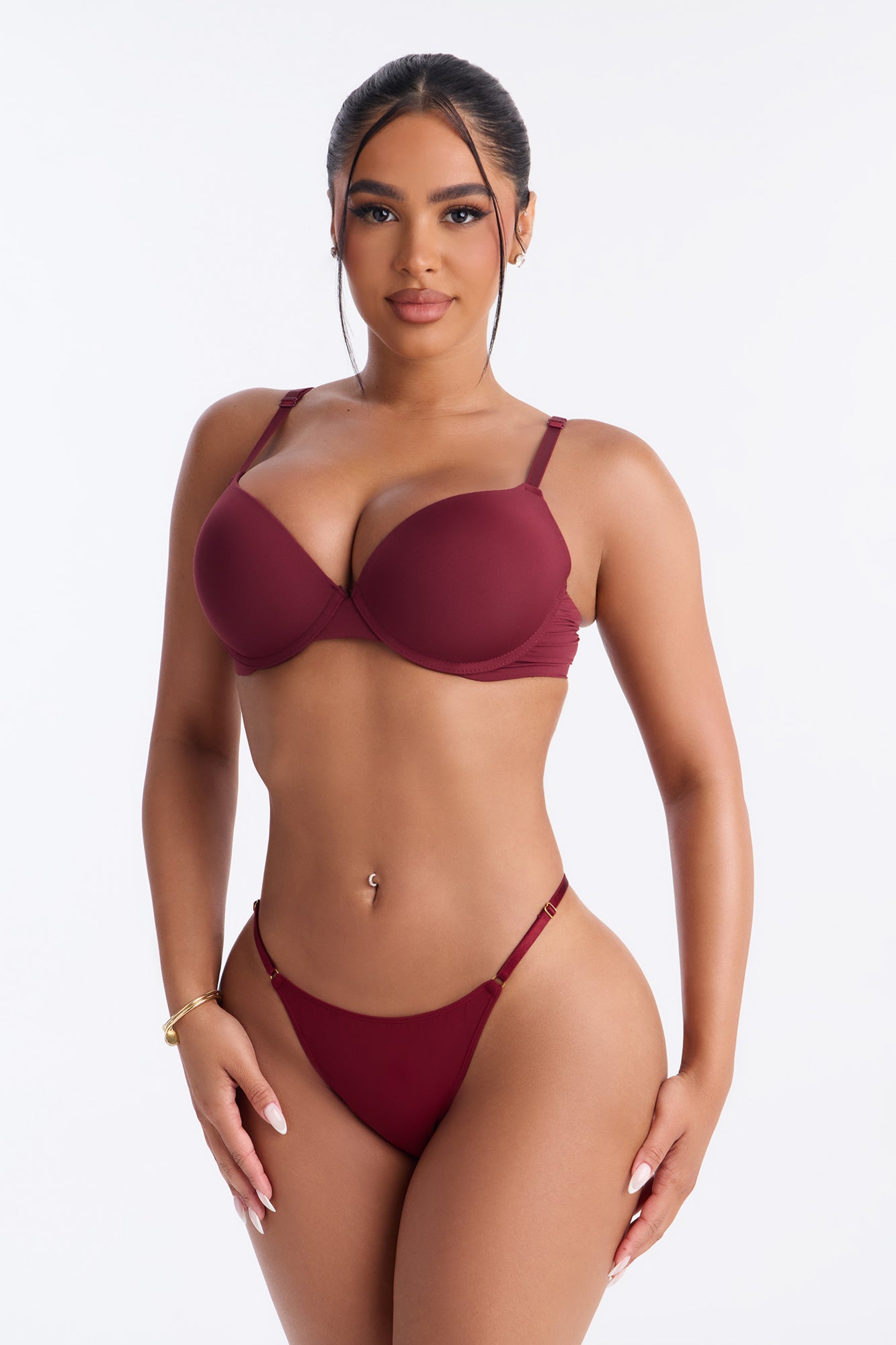 Nova Microfiber String Thong Panty - DarkRed