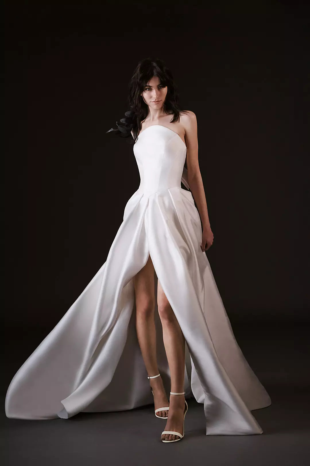 Calliome Mikado Basque Waist A-Line Wedding Dress