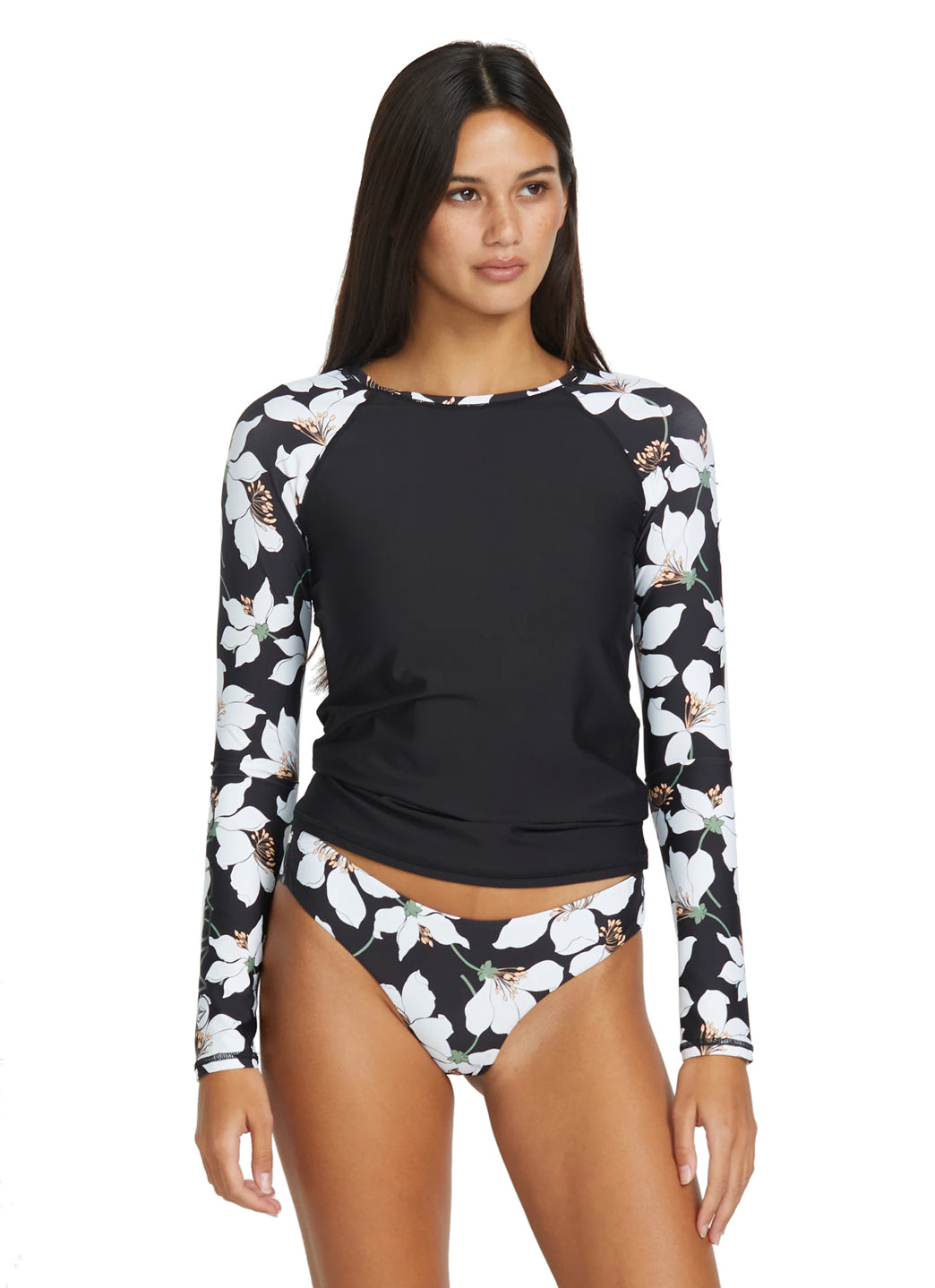 Volcom Women's Print Midnight Lily Long Sleeve Rash Guard