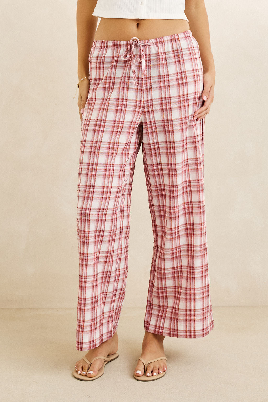 Rhythm Plum Chelsea Check Pant