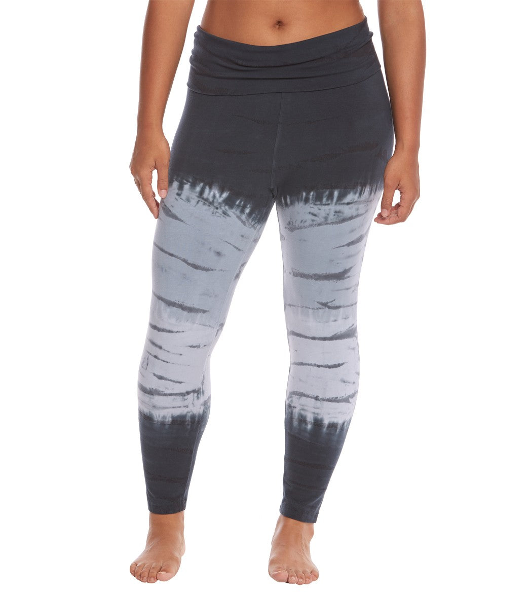 Hard Tail Plus Size Rolldown Layering Cotton Yoga Leggings