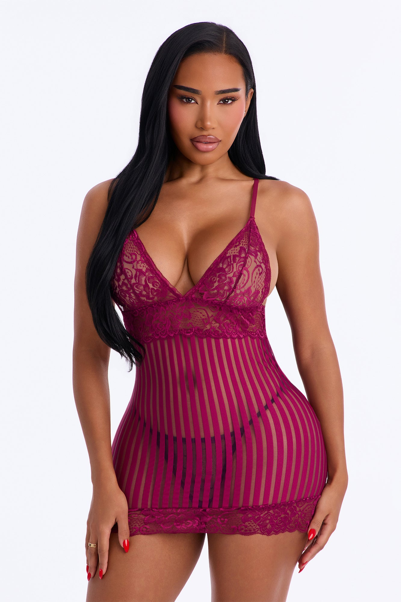 Prove Me Wrong Babydoll - Burgundy