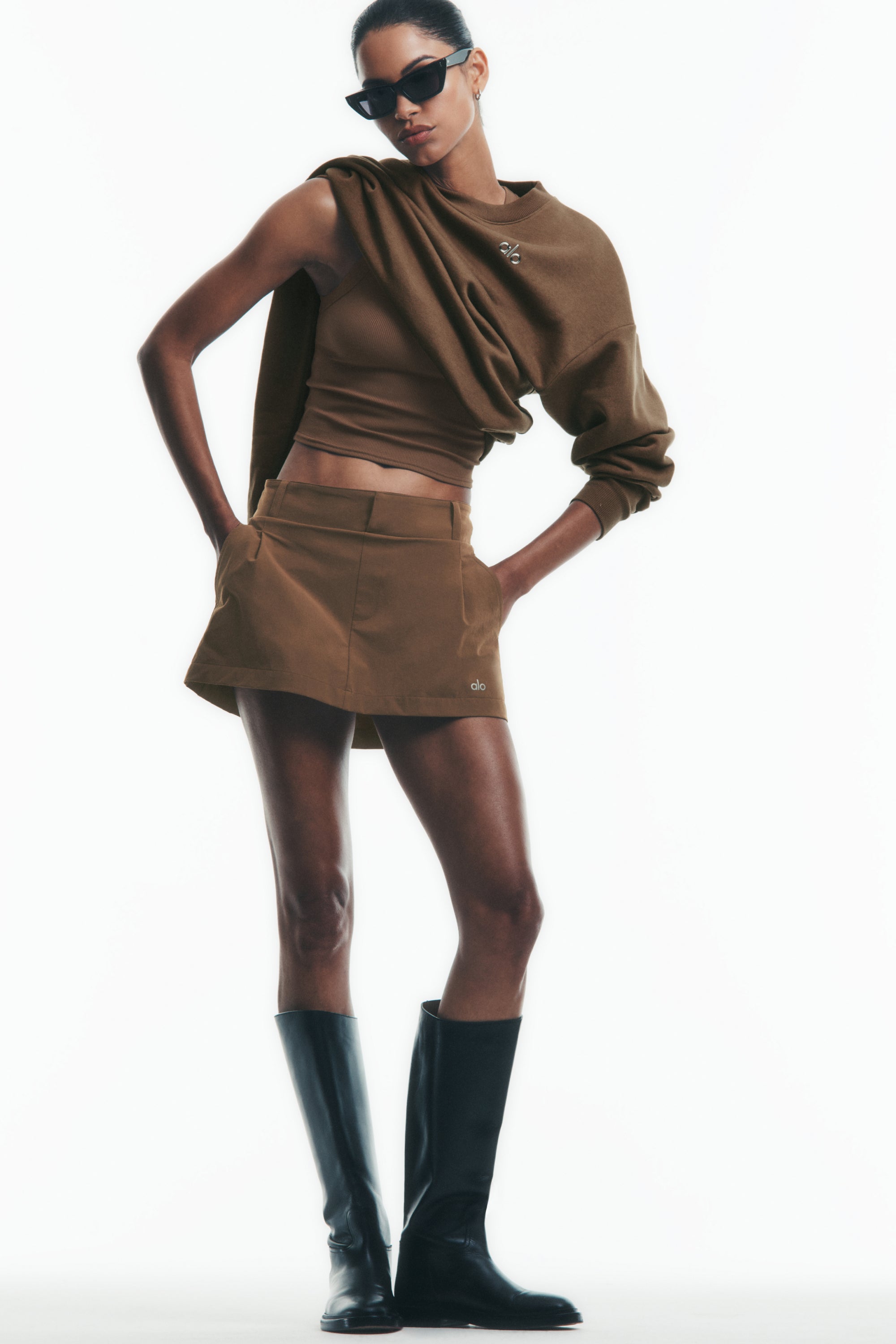 Fan Club Mini Skirt - Java Brown