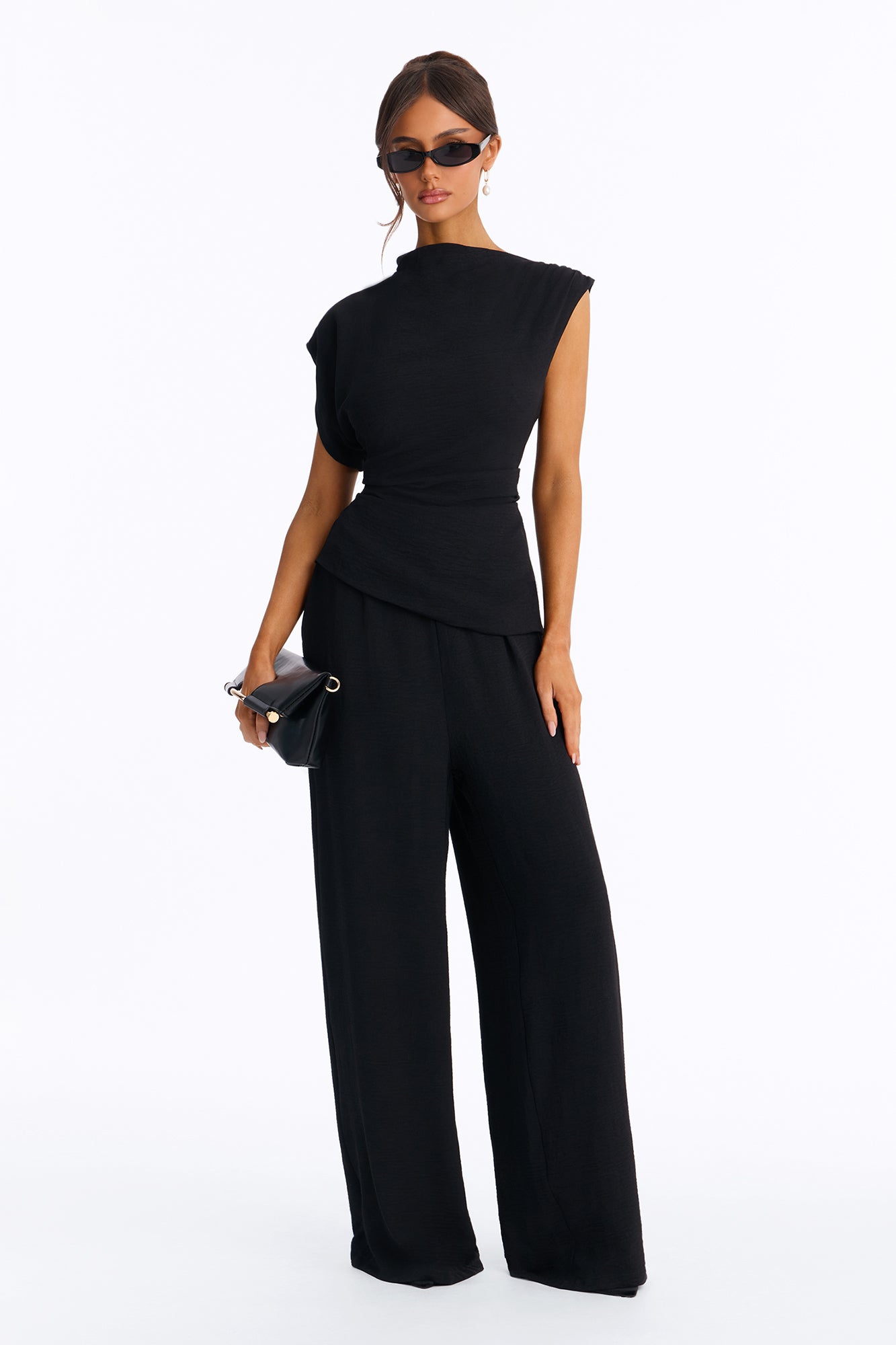 Best Influence High Neck Jumpsuit - Black
