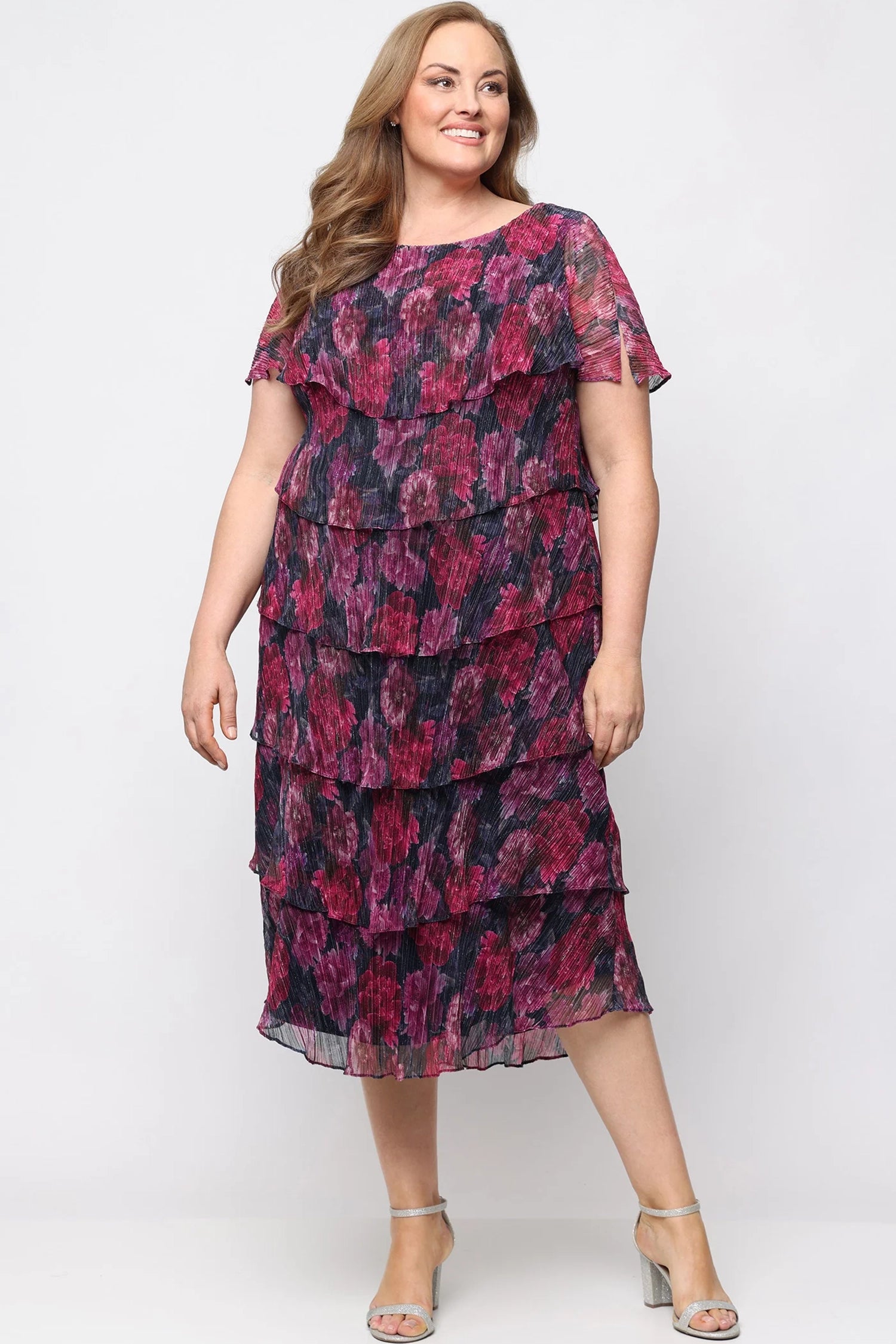S.L. Fashions Dresses (SLNY) 9455295 A-Line Skirt Tiered Evening Dress