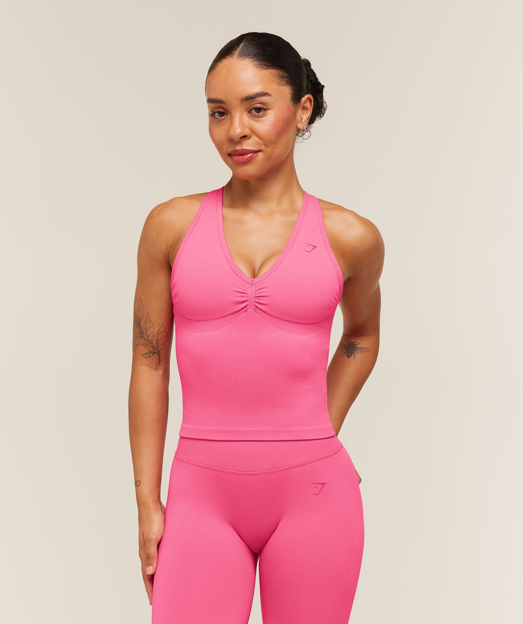 Gymshark Lift Seamless Tank with Shelf - Physical Pink