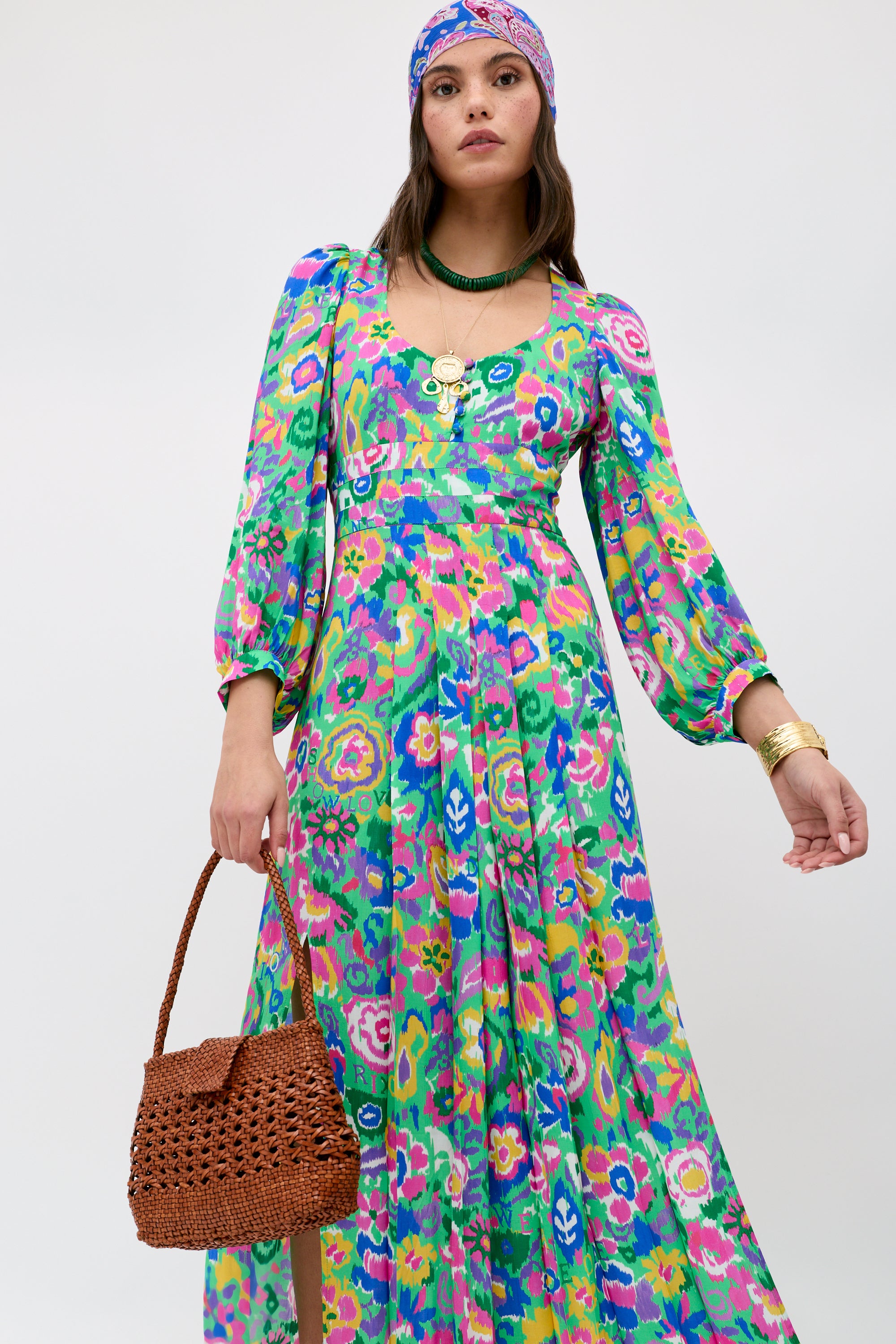 Alfie - Ikat Bloom Green