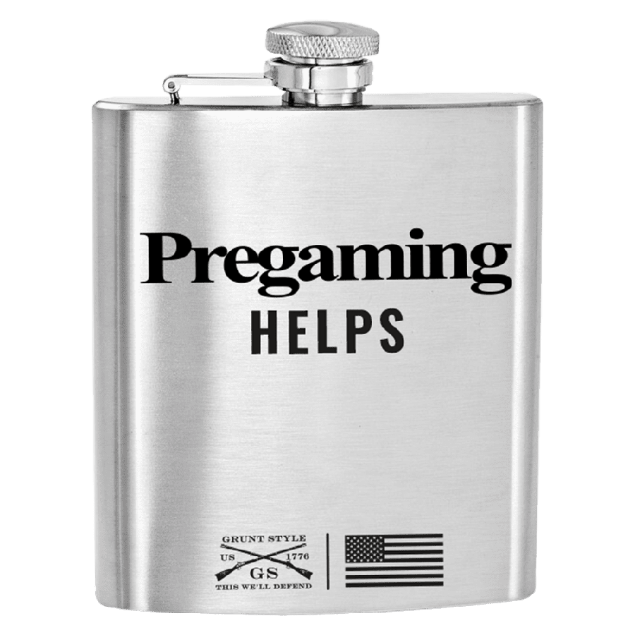 Pregaming Helps 8oz Stainless Steel Flask