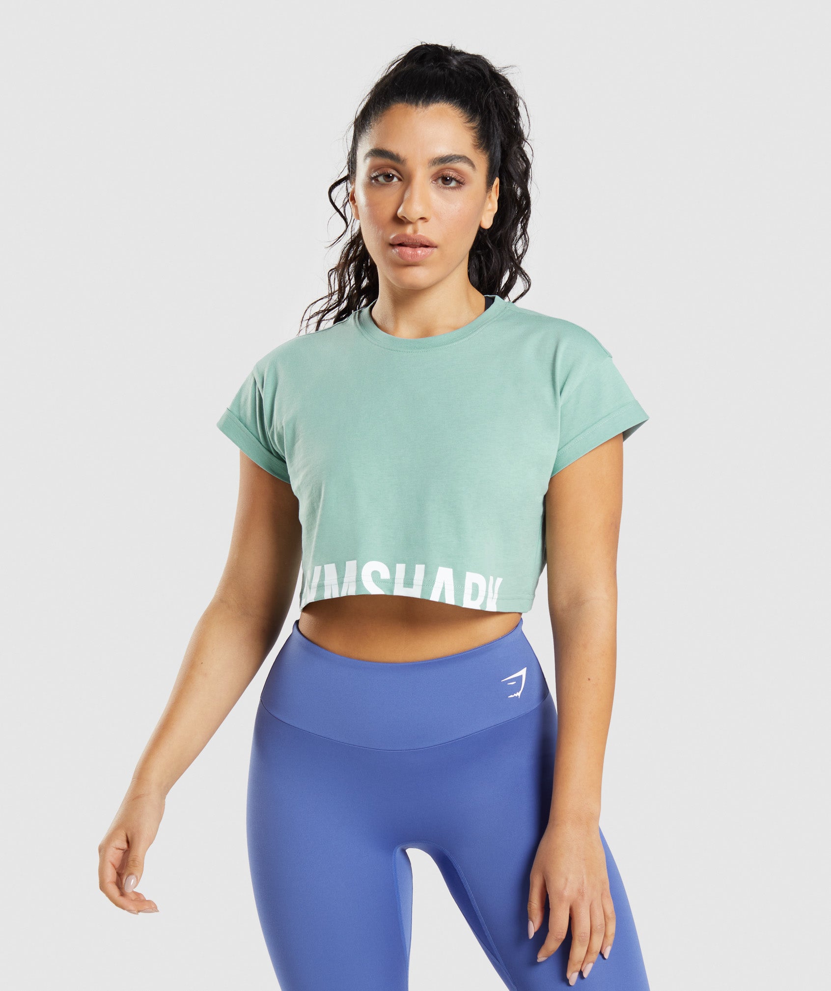 Gymshark Fraction Crop Top - Blue