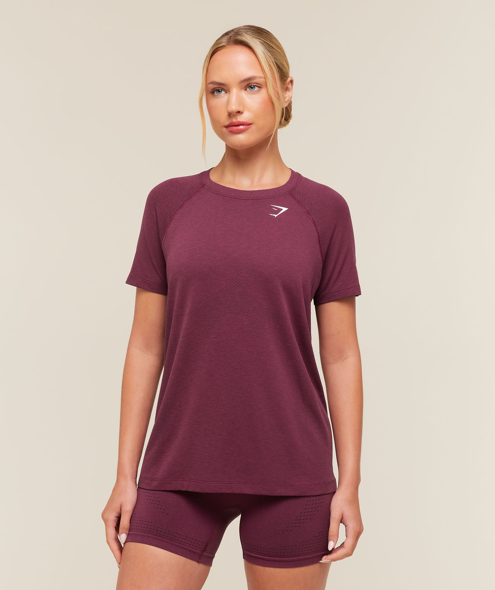 Gymshark Vital Seamless 2.0 Light T-Shirt - Strength Pink/Marl