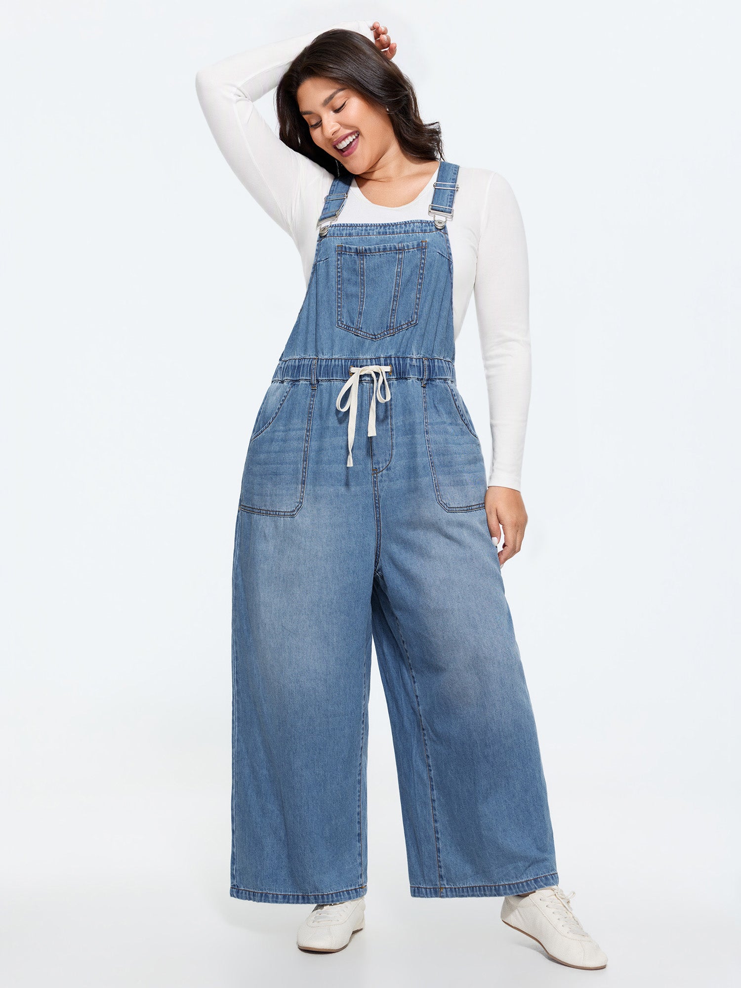 Supersoft Drawstring Waist Wide Leg Jumpsuit
