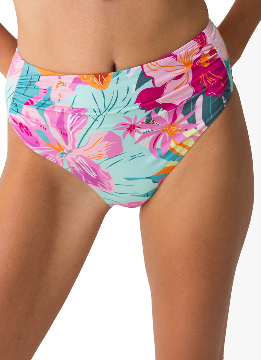 Nani Women's Freedive High Leg Ruched Bikini Bottom
