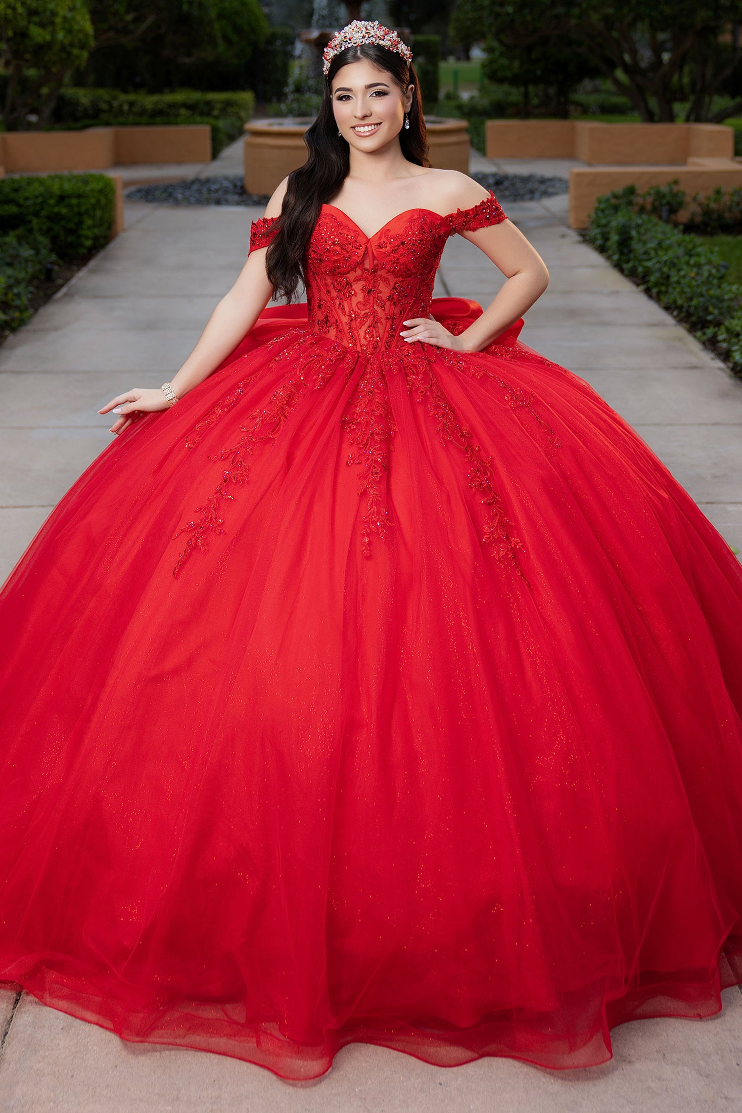 Vizcaya by Mori Lee 4080046 - Bow Detail Sweetheart Quinceanera Gown