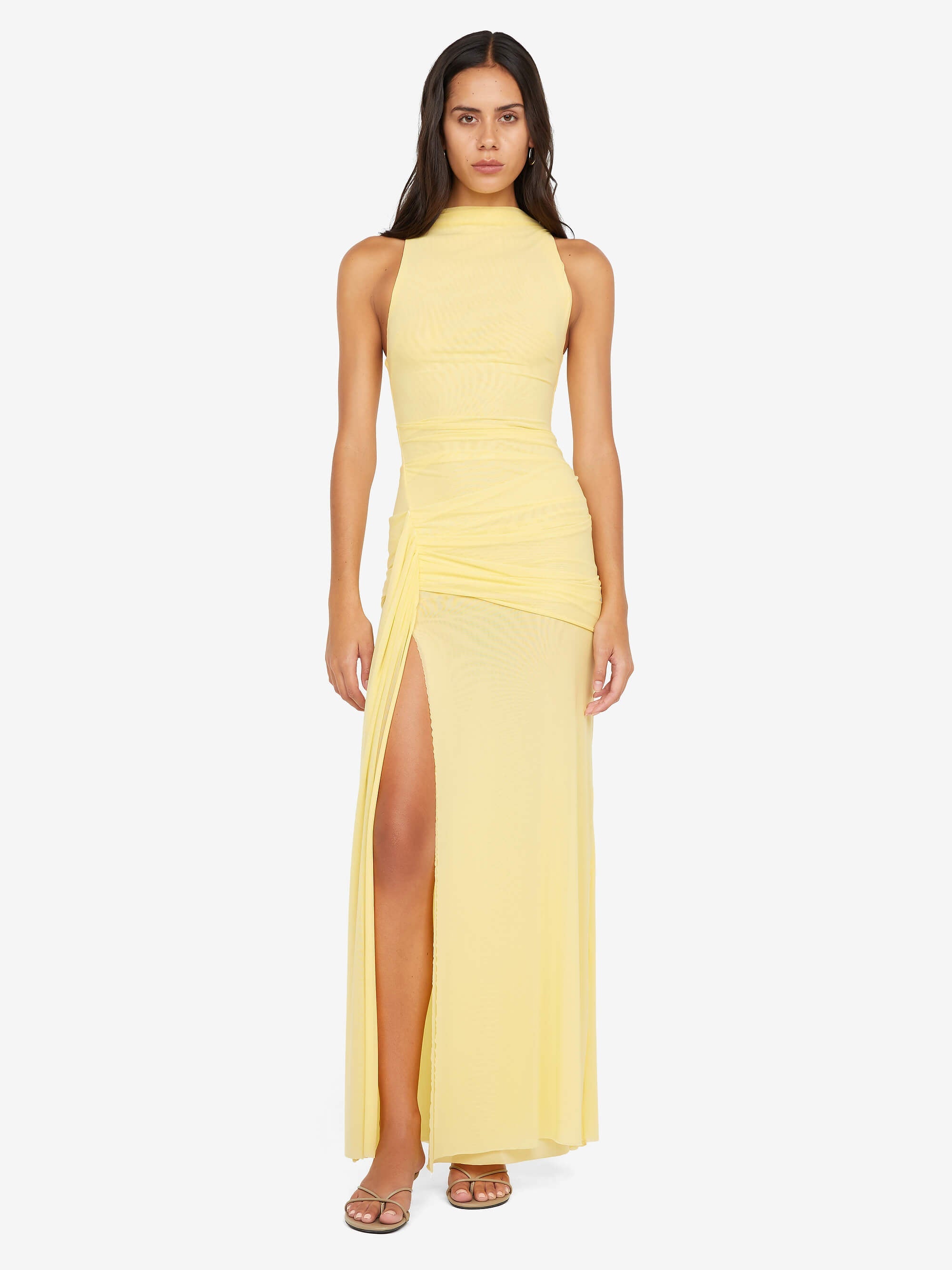 BLAINE DRAPE MAXI DRESS - BUTTER