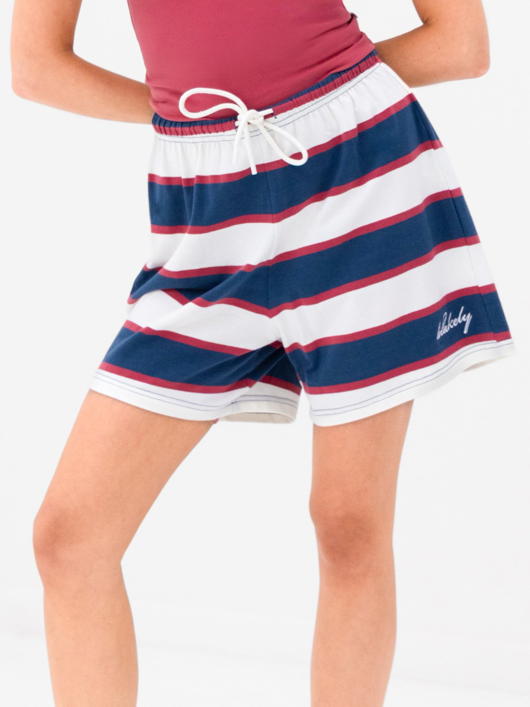 Skye Stripe Shorts - Red Mix