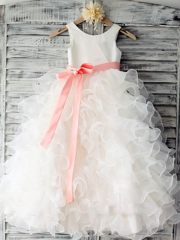 Beautiful Organza Ball Gown Flower Girl Dresses with Sash