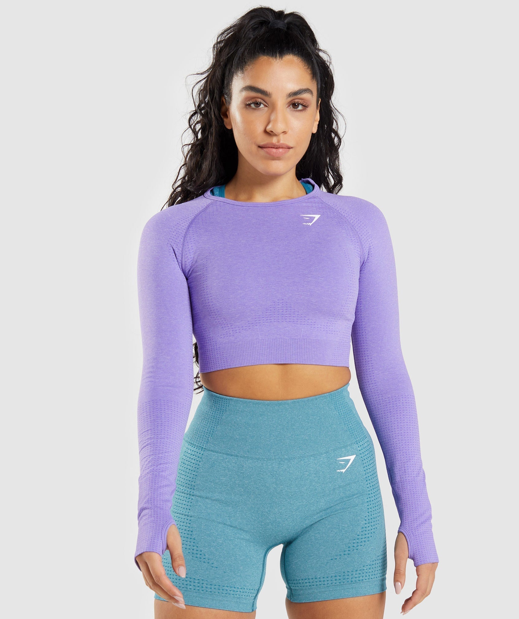 Gymshark Vital Crop Top - Bright Purple/ Marl