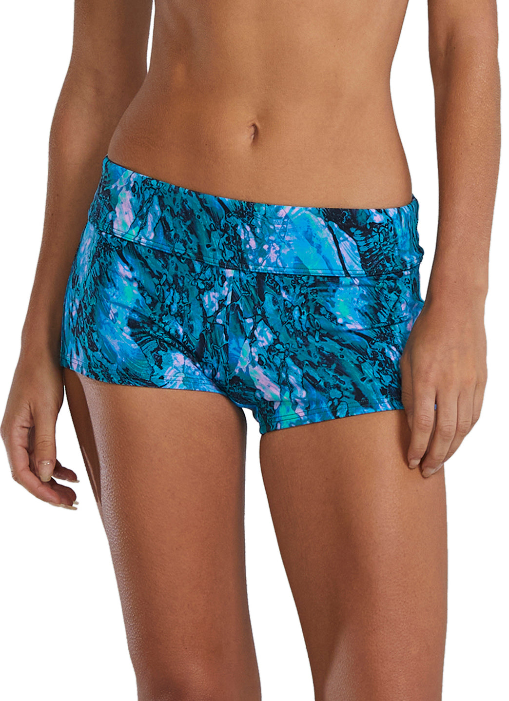TYR Women's Prismatic Della Boyshort Bikini Bottom
