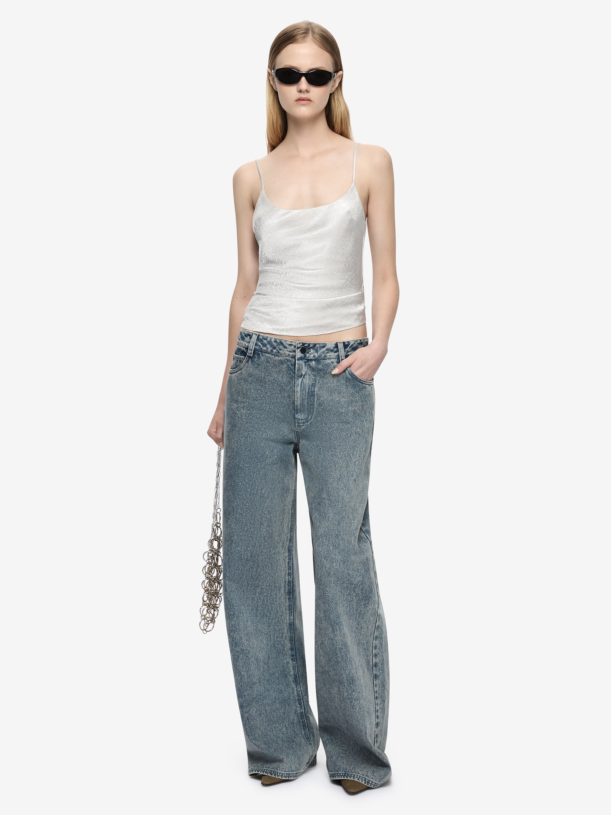 JUNA SCOOP TOP - SILVER