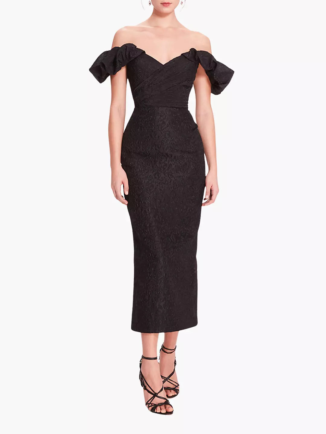 Cloque Midi Dress