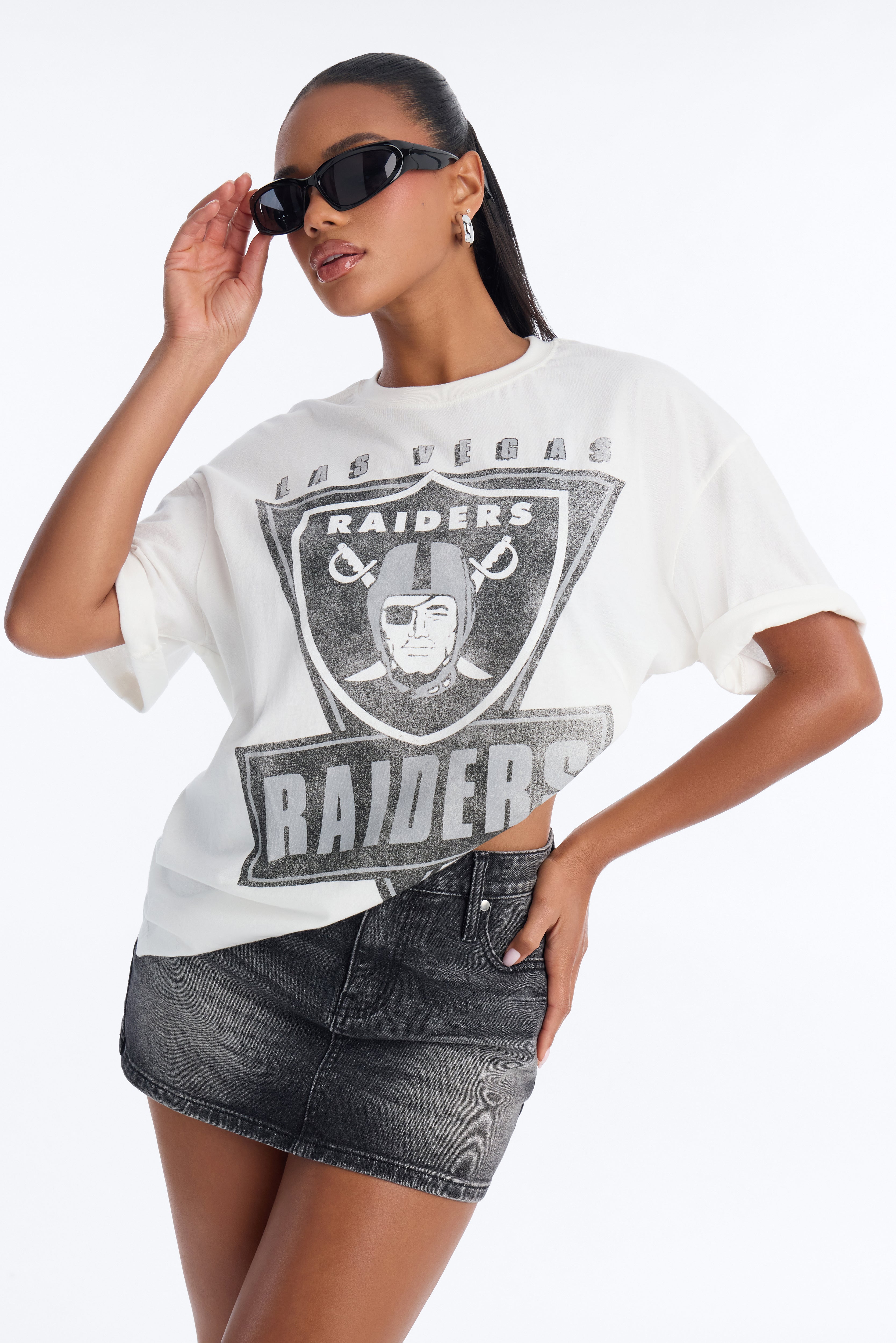NFL Las Vegas Raiders Oversized Tee - White