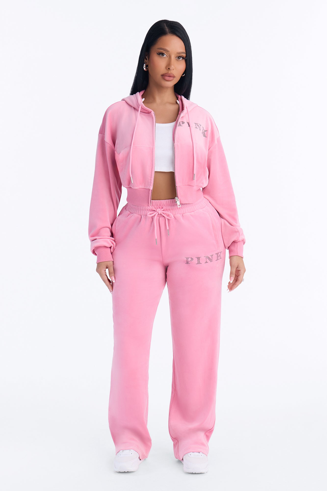 PINK London That Girl Wide Leg Sweatpant - Pink
