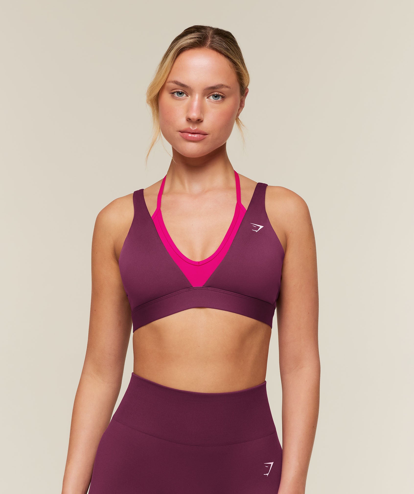 Gymshark Double Layer Medium Support Sports Bra - Strength Pink/Performance Pink
