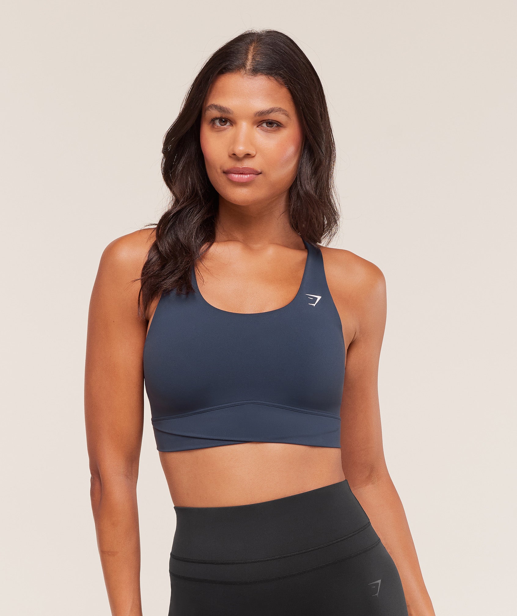 Gymshark Cross Over Sports Bra - Heavy Blue
