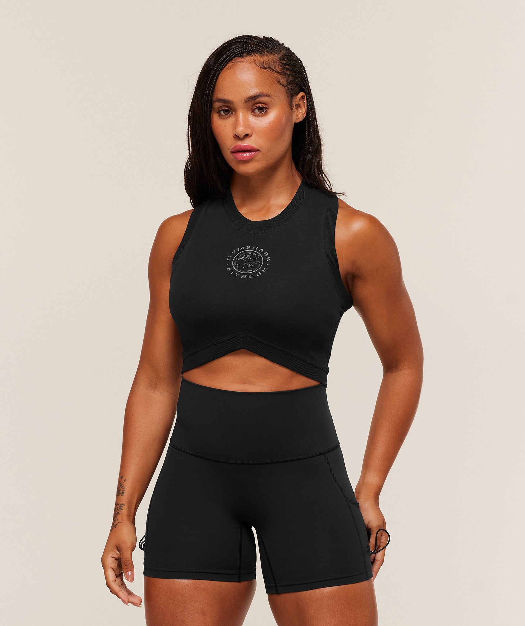 Gymshark Legacy Sleeveless Crop Top - Black