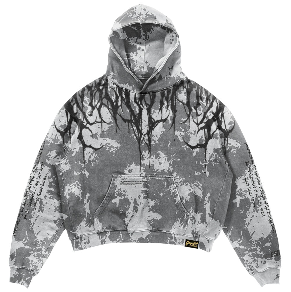 Reign Of Blood (Light Grey) - Heavy Oversized Hoodie (400GSM)