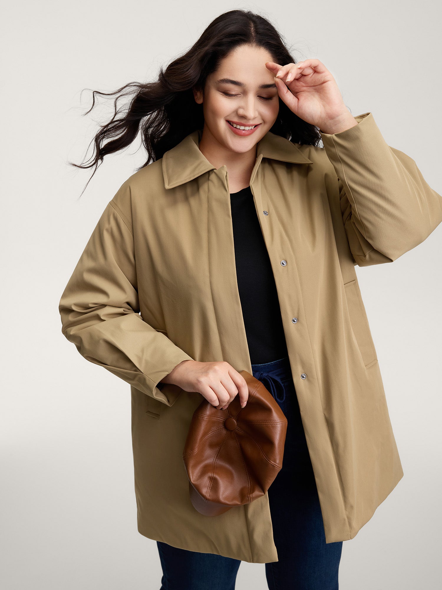 Balloon Sleeve Long Quilted Jacket