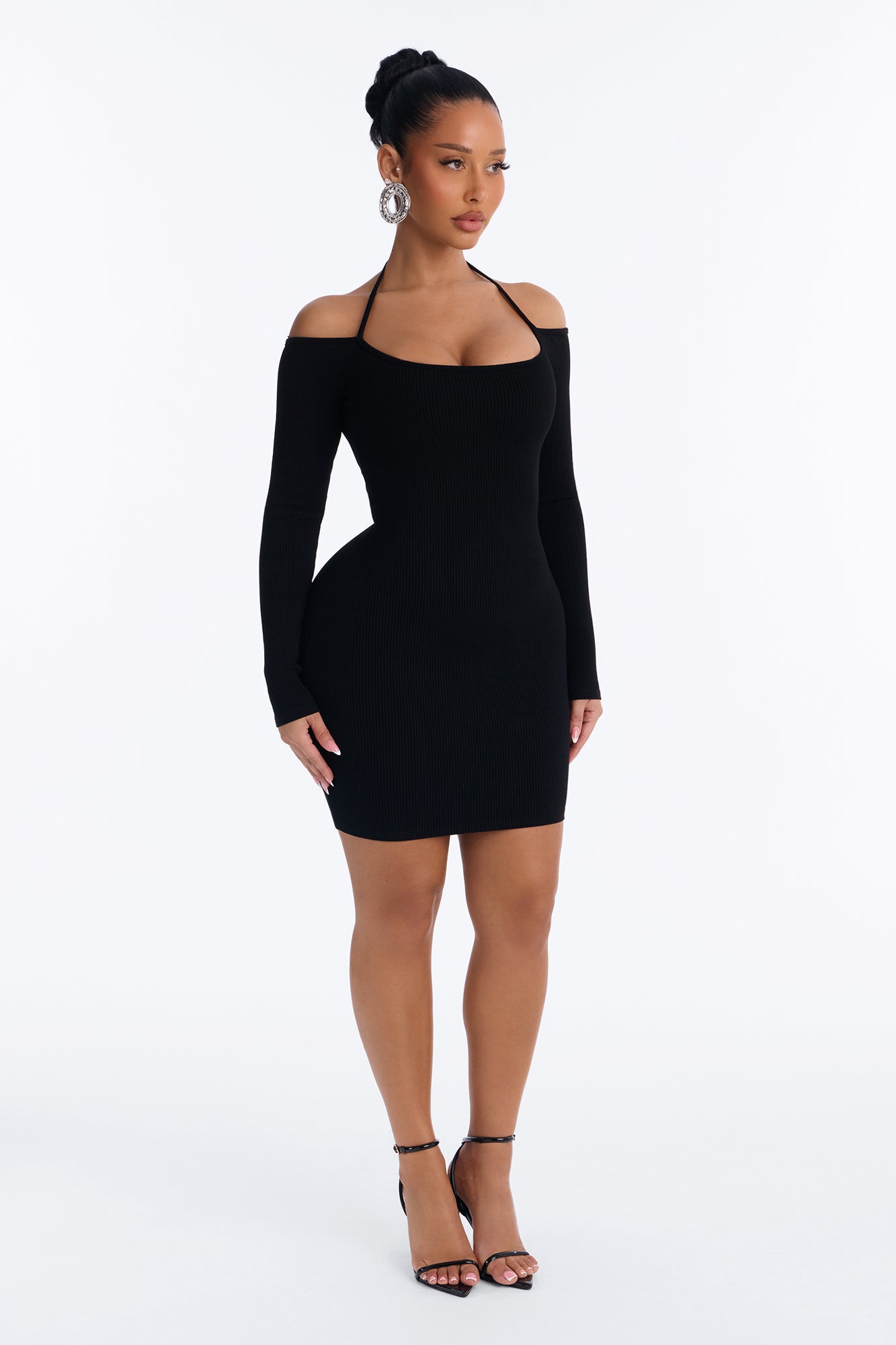 Sariyah Snatched Mini Dress - Black
