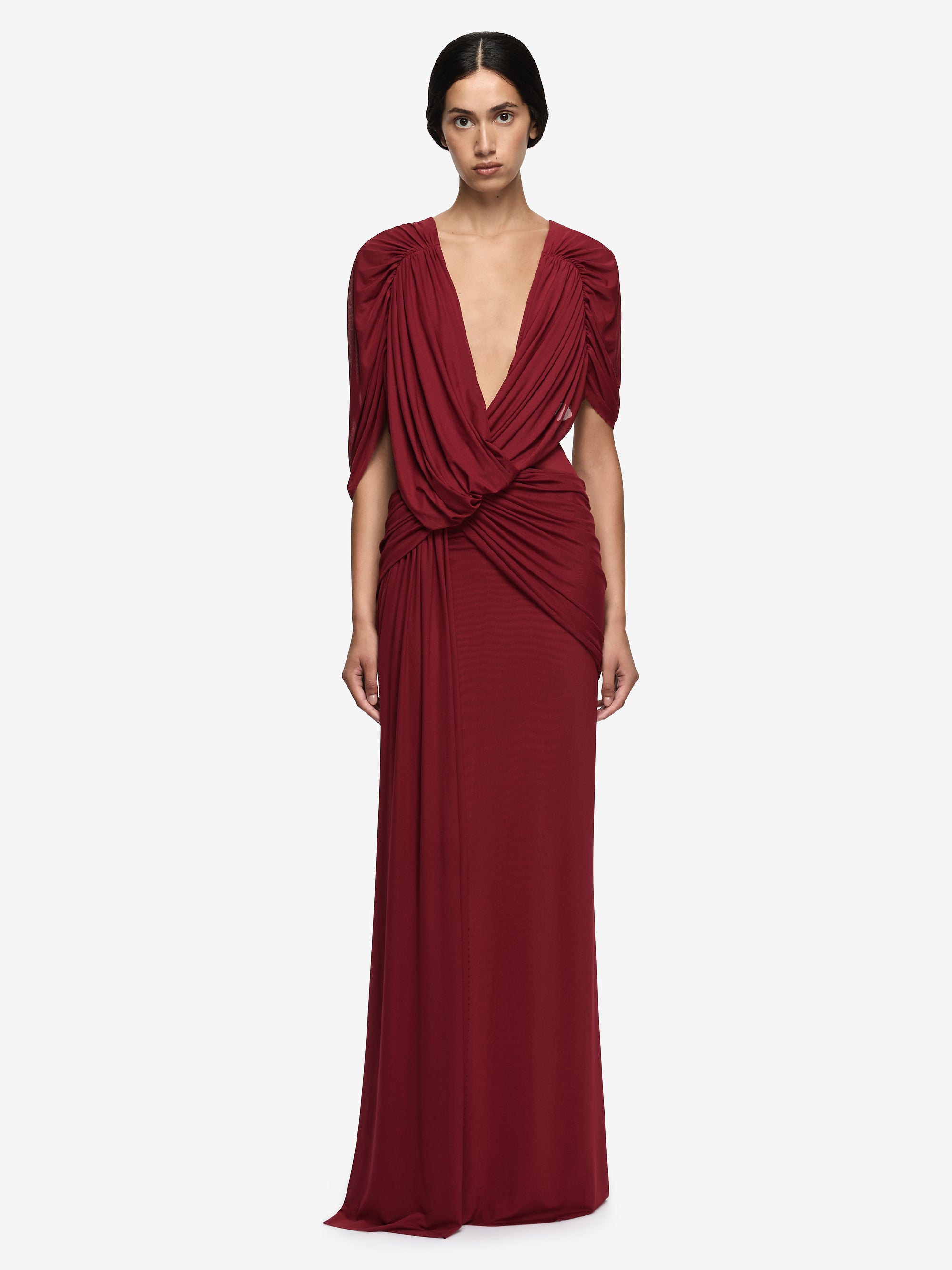 ARIANNA DRAPE MAXI DRESS - ROSETTE