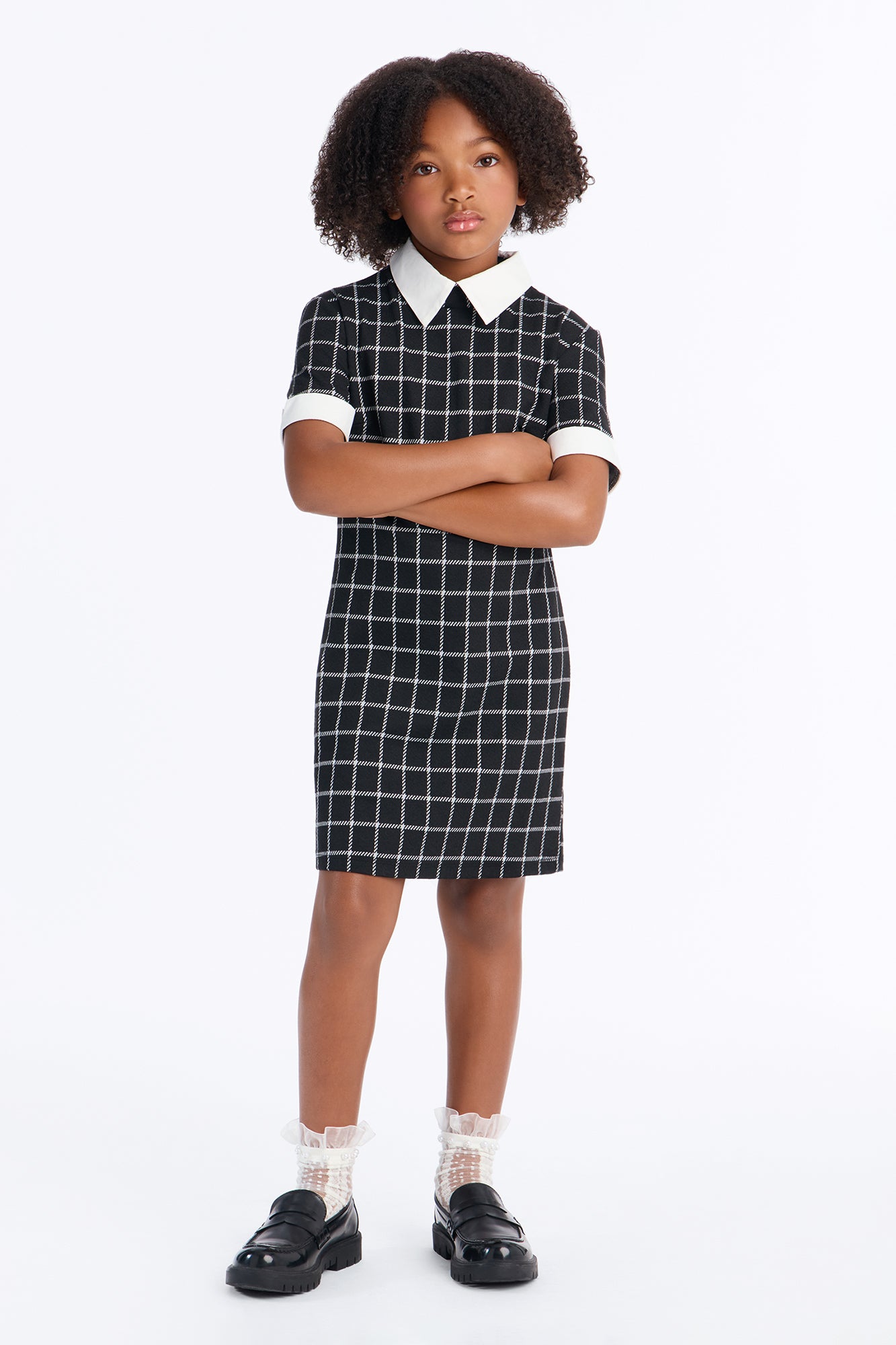 Mini Any Day Of The Week Collared Dress - Black