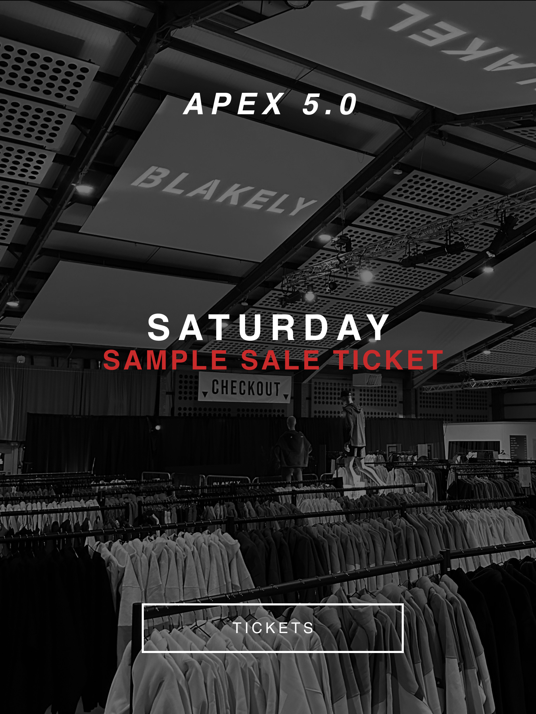 Apex 5.0 Sample Sale - Saturday