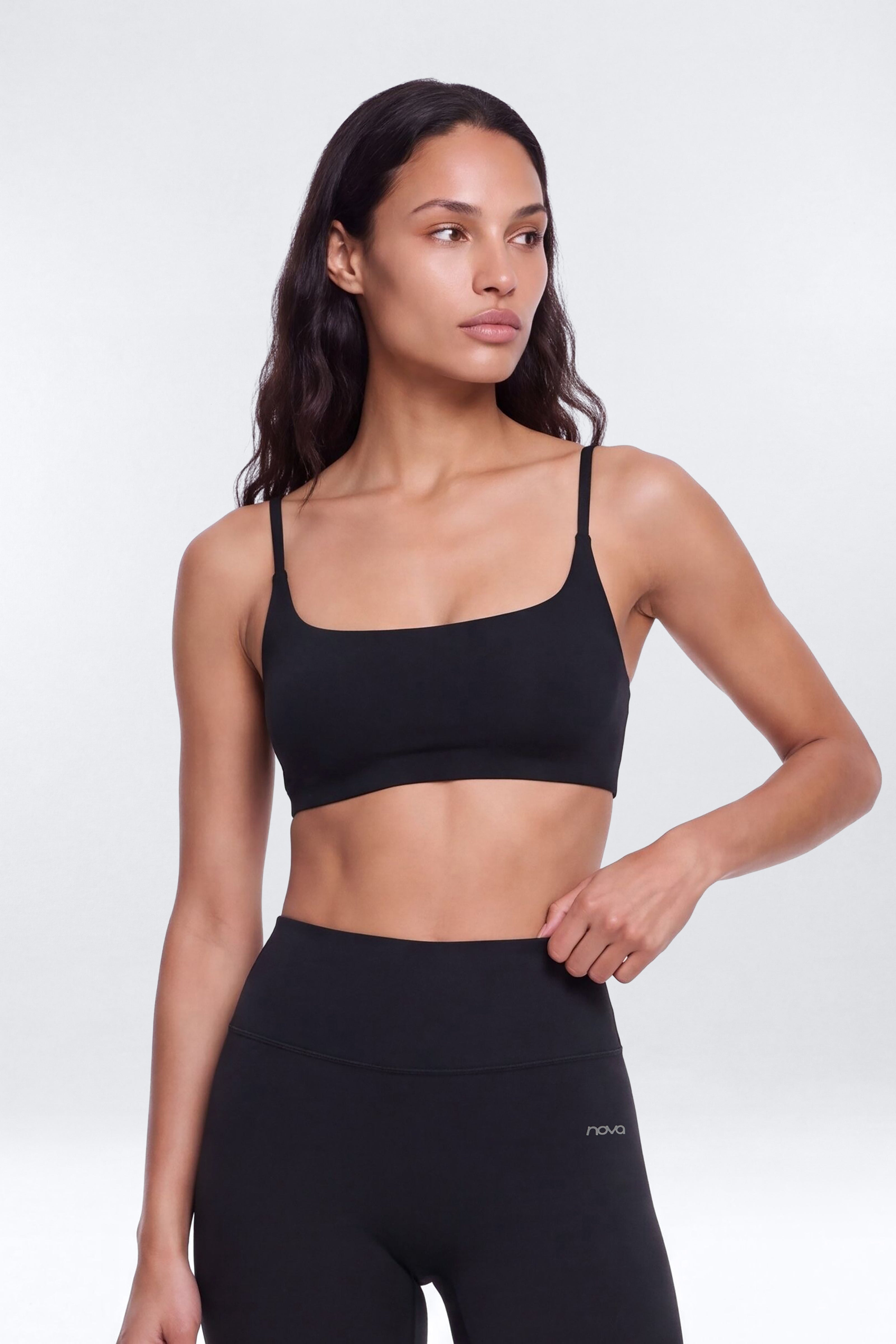 CloudForm™ Studio Racerback Sports Bra - Black