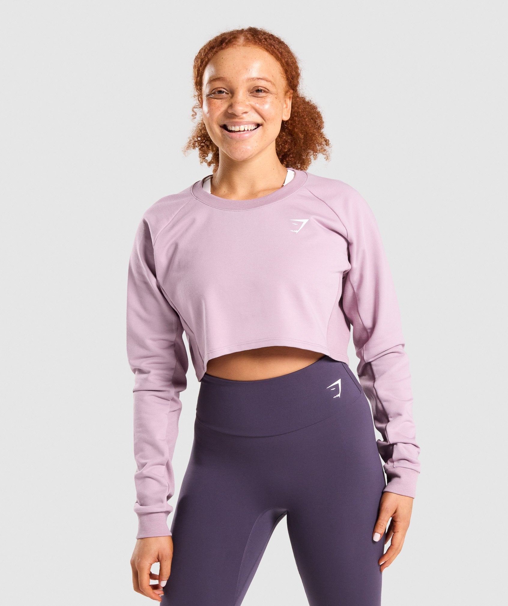 Gymshark Training Cropped Sweater - Light Purple