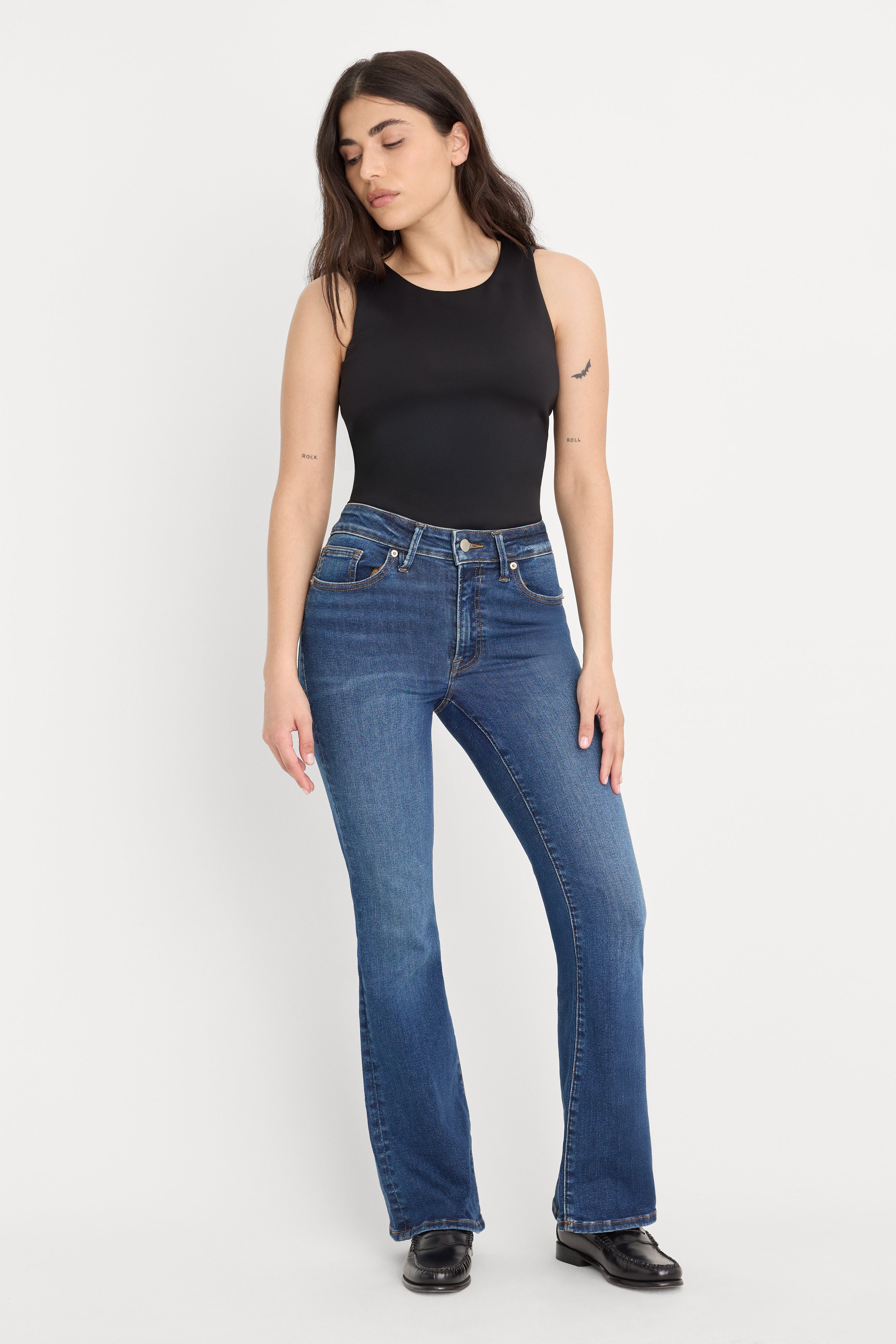 ALWAYS FITS GOOD PETITE BOOTCUT JEANS | INDIGO446