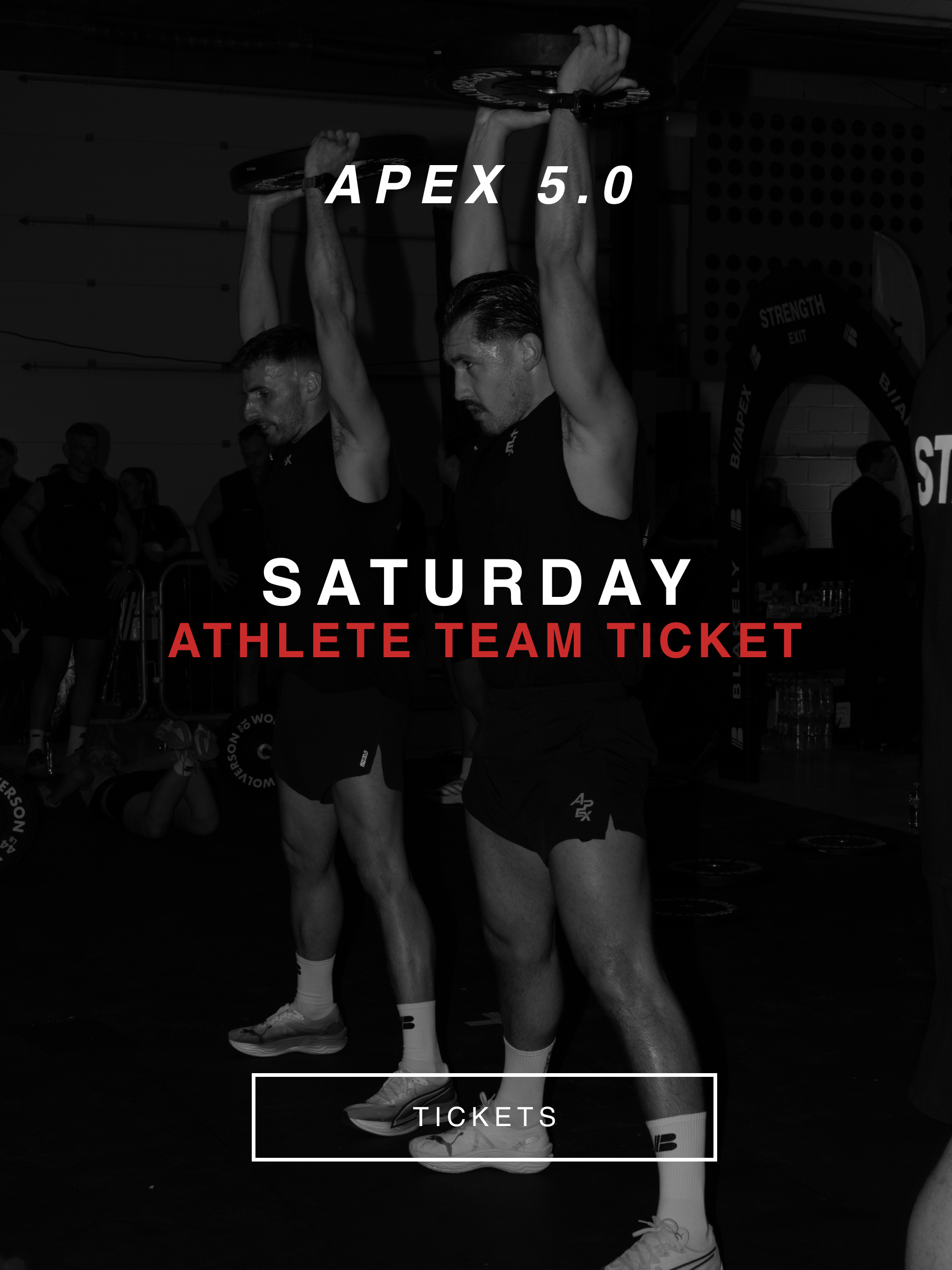 APEX 5.0 Athlete Tickets - Saturday