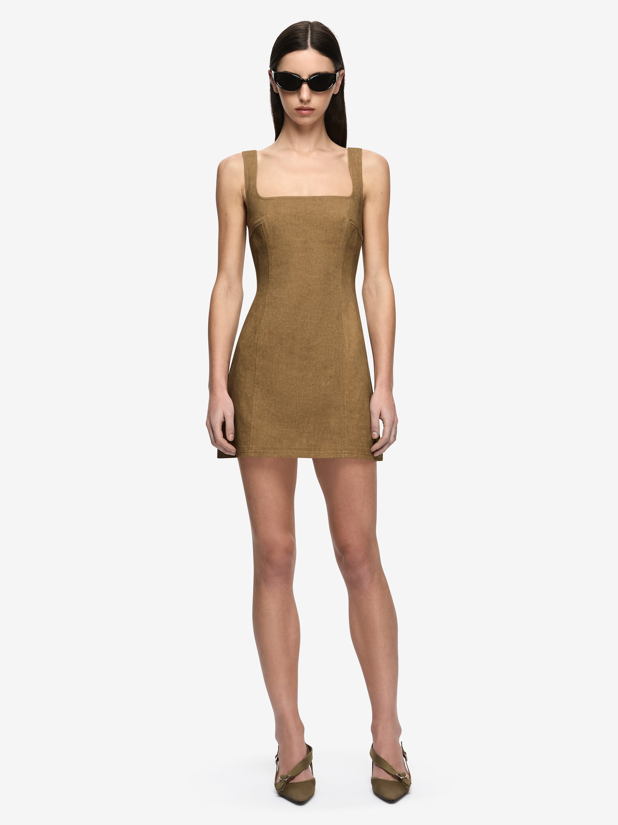 SILAS MINI DRESS - OLIVE