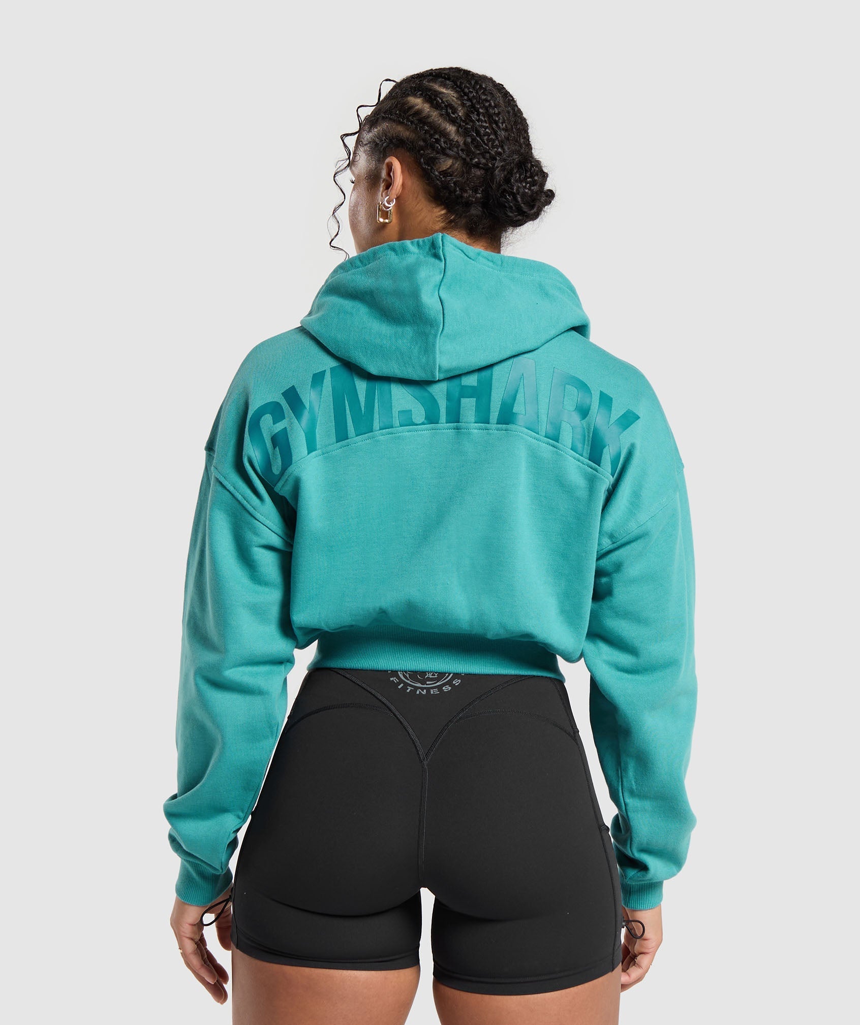 Gymshark Power Midi Zip Hoodie - Bondi Teal