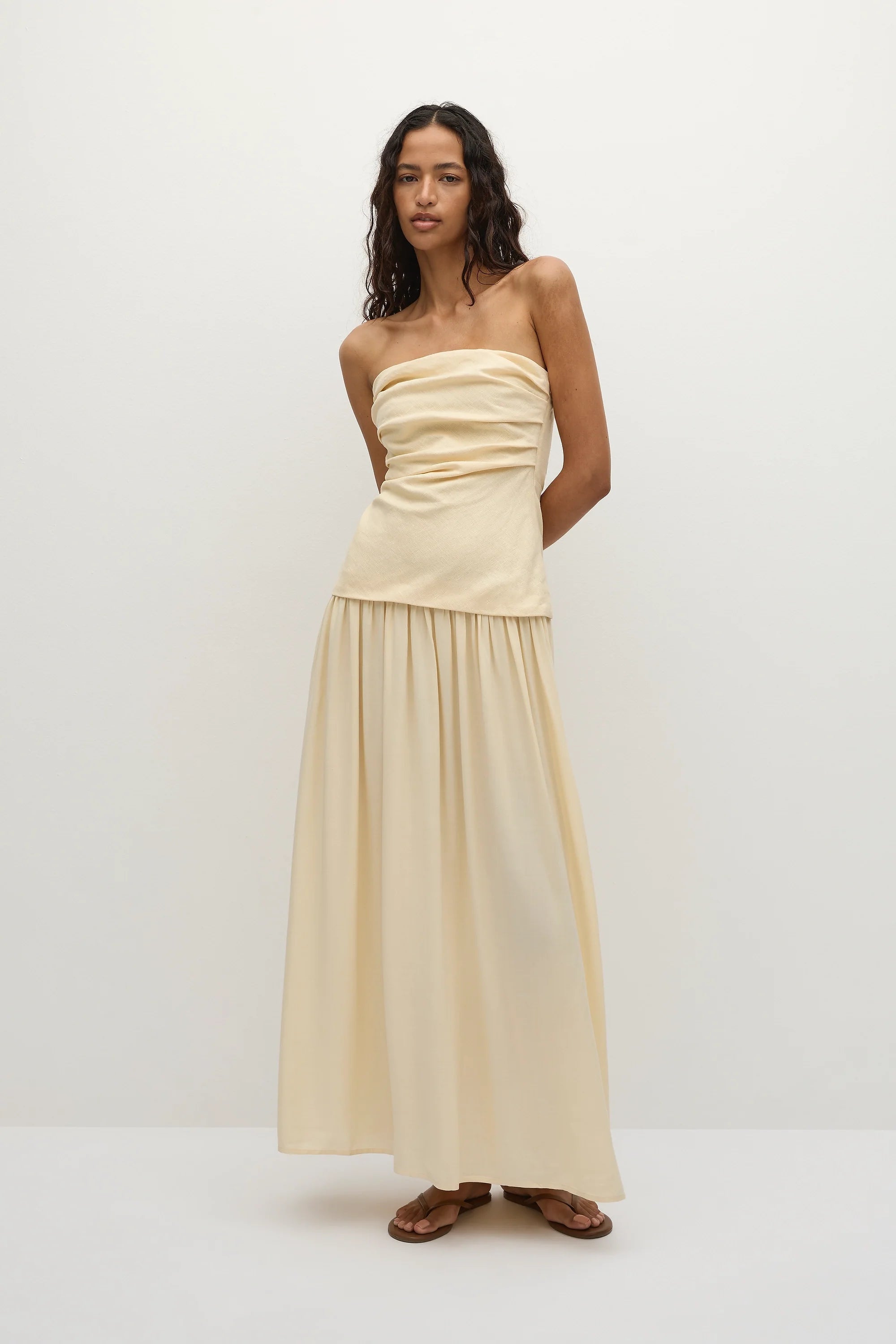 Hedy Maxi Dress Butter - Final Sale