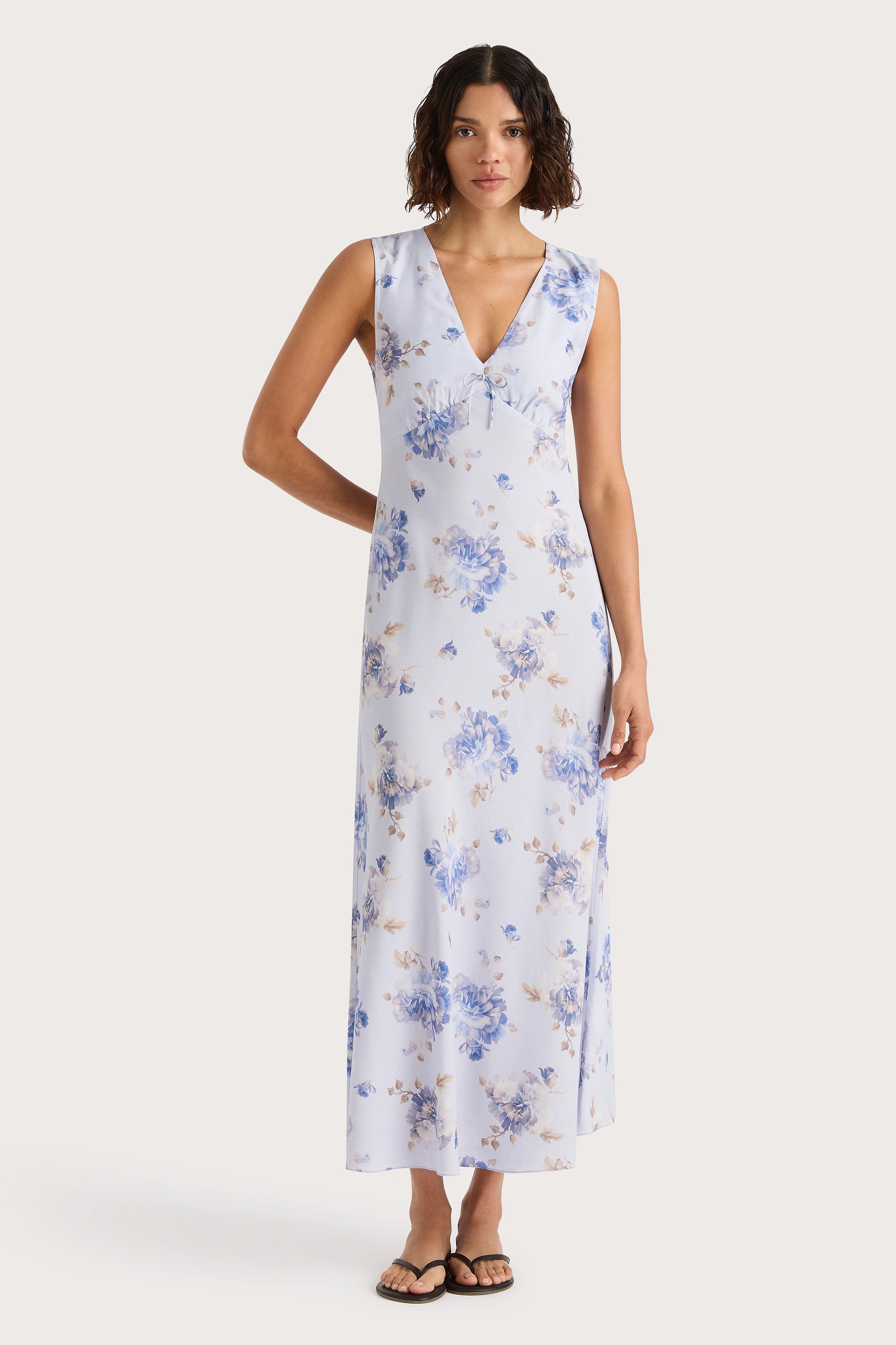 Josephine Maxi Dress Leona Floral Lilac - Final Sale