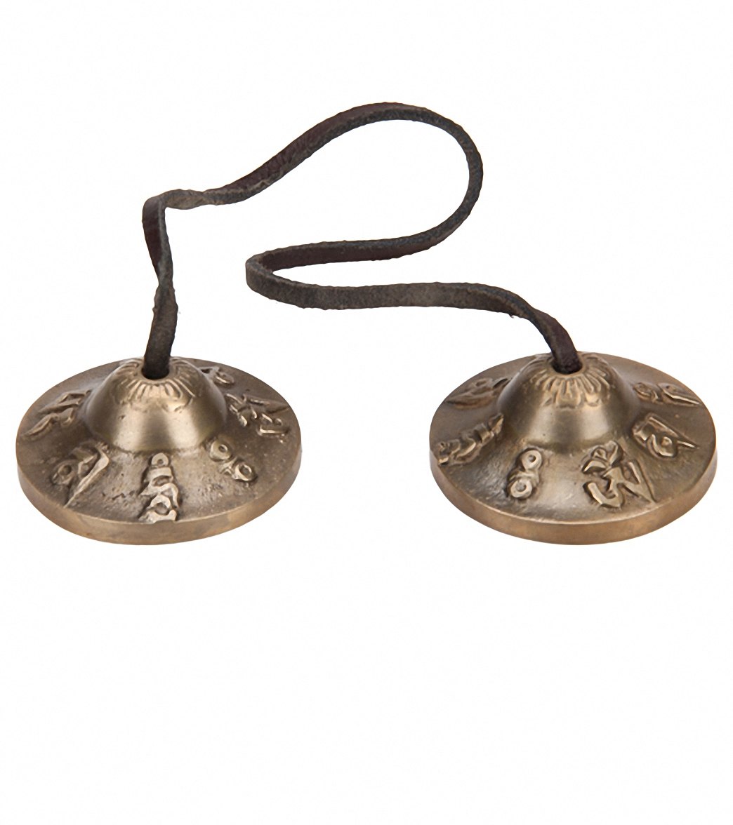 Sacred Space Small Om Mani Padme Hum Tibetan Gong Tingsha Cymbals