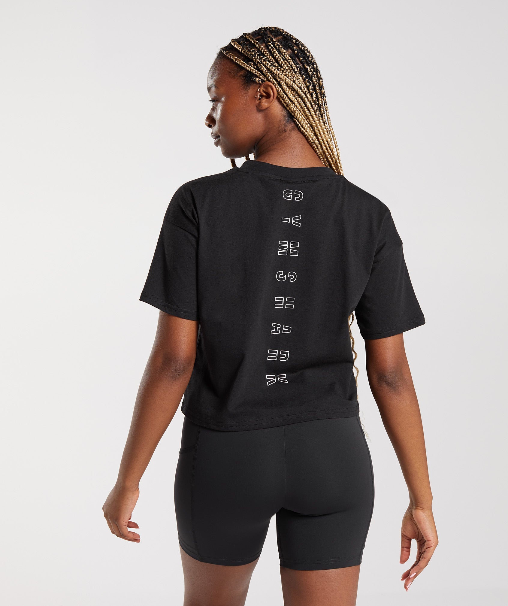 Gymshark Central Graphic Midi Tee - Black