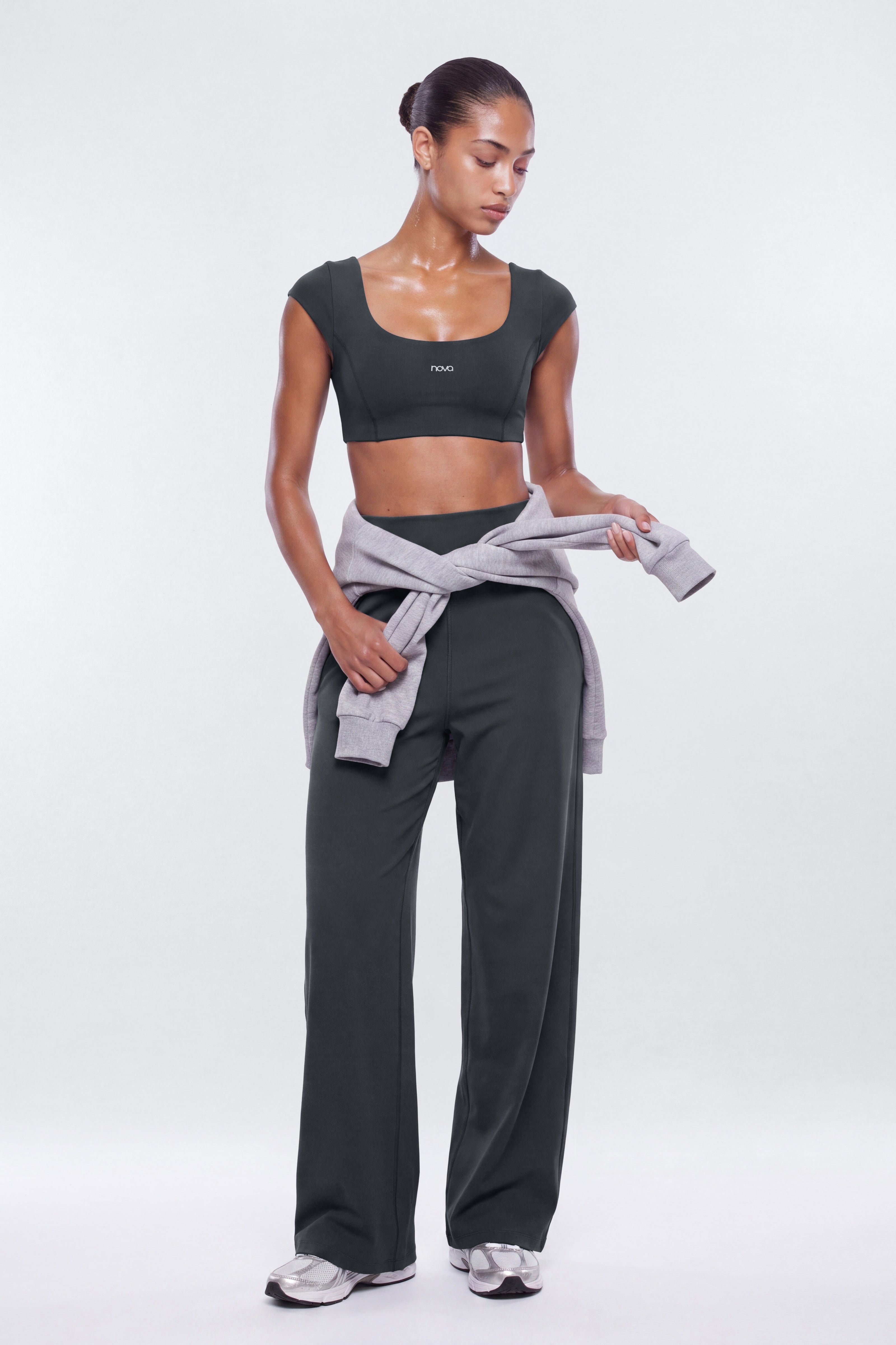 CloudForm™ 32″ Wide Leg Pants - Carbon
