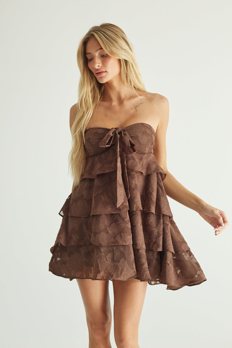 Evelyn Tiered Floral Mini Dress